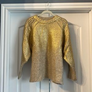 Gold “painted” Zara sweater size M-L